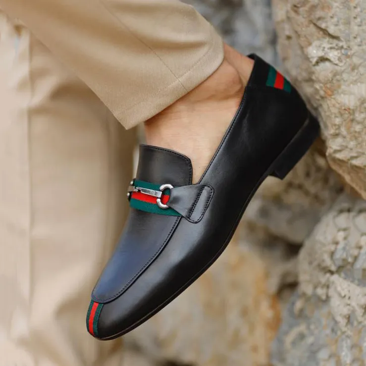 Men's Classic Dress Shoes Black Penny Loafer