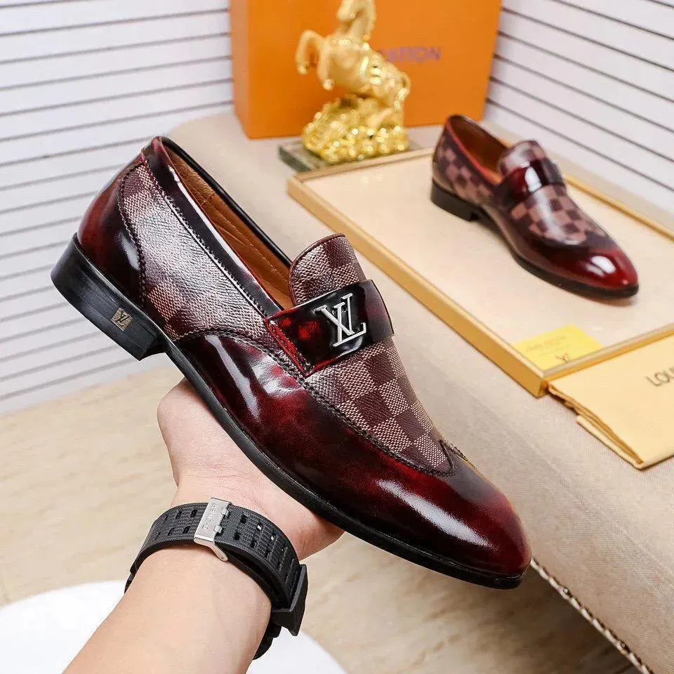 Classic Leather Up Dress Shoes Loafer Slip-On Shoe