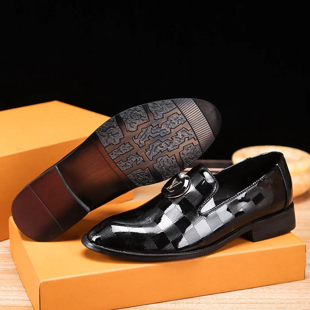 Bright Black Handmade Men's New Trend Loafers