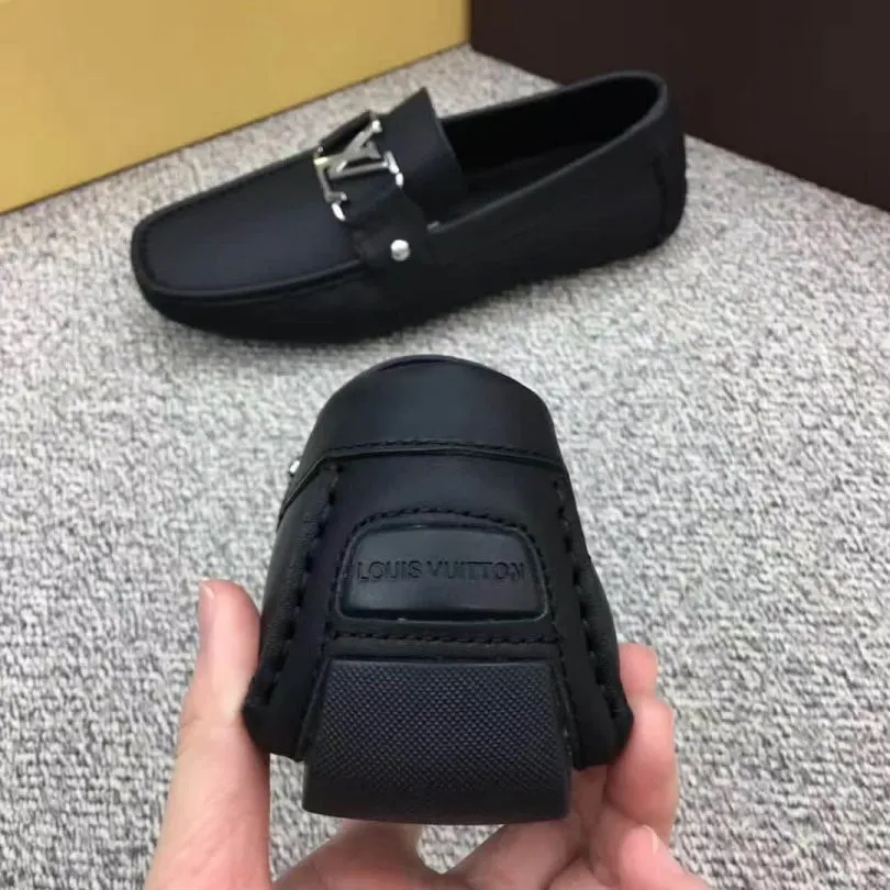 Black Logo Men Slip-on Shoes