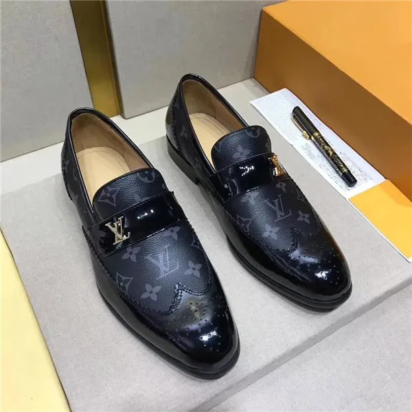 Classic Leather Up Dress Shoes Loafer Slip-On Shoe