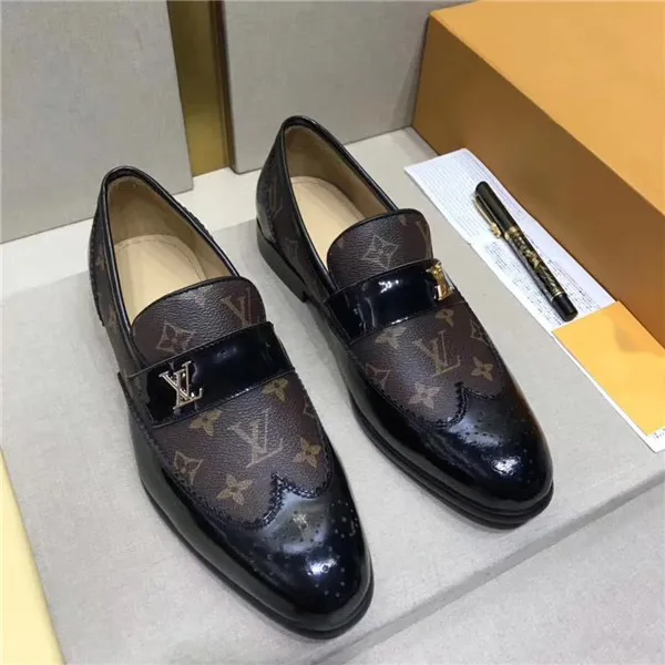 Classic Leather Up Dress Shoes Loafer Slip-On Shoe