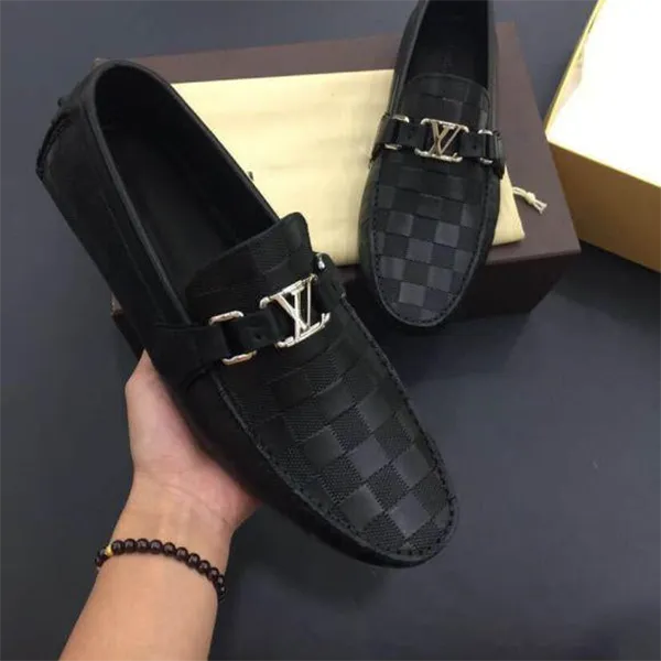 Black men's luxury loafers