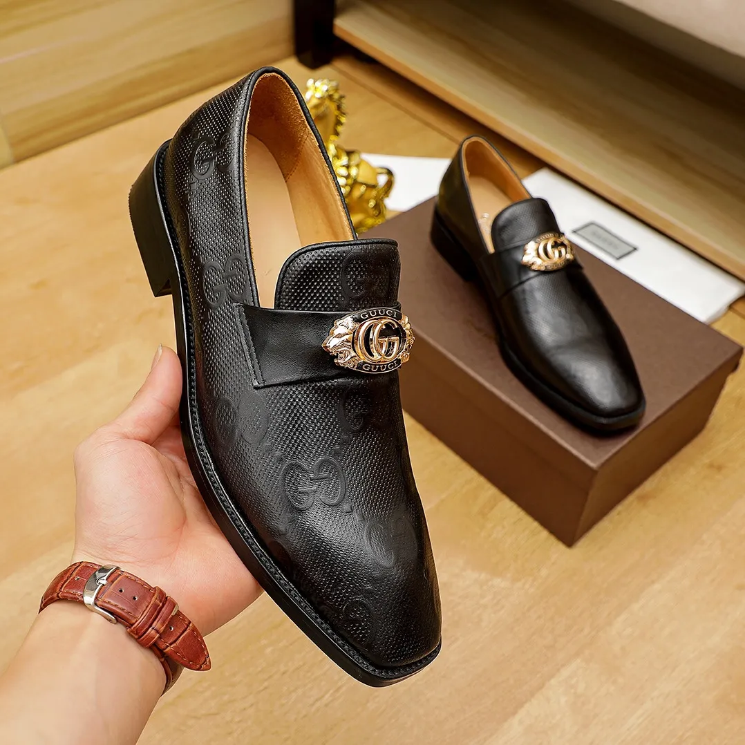 Black Leather Fashion Men's Loafers