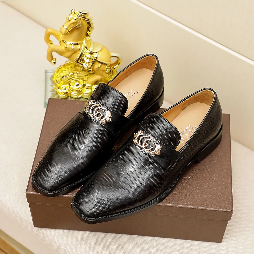 Black Leather Fashion Men's Loafers