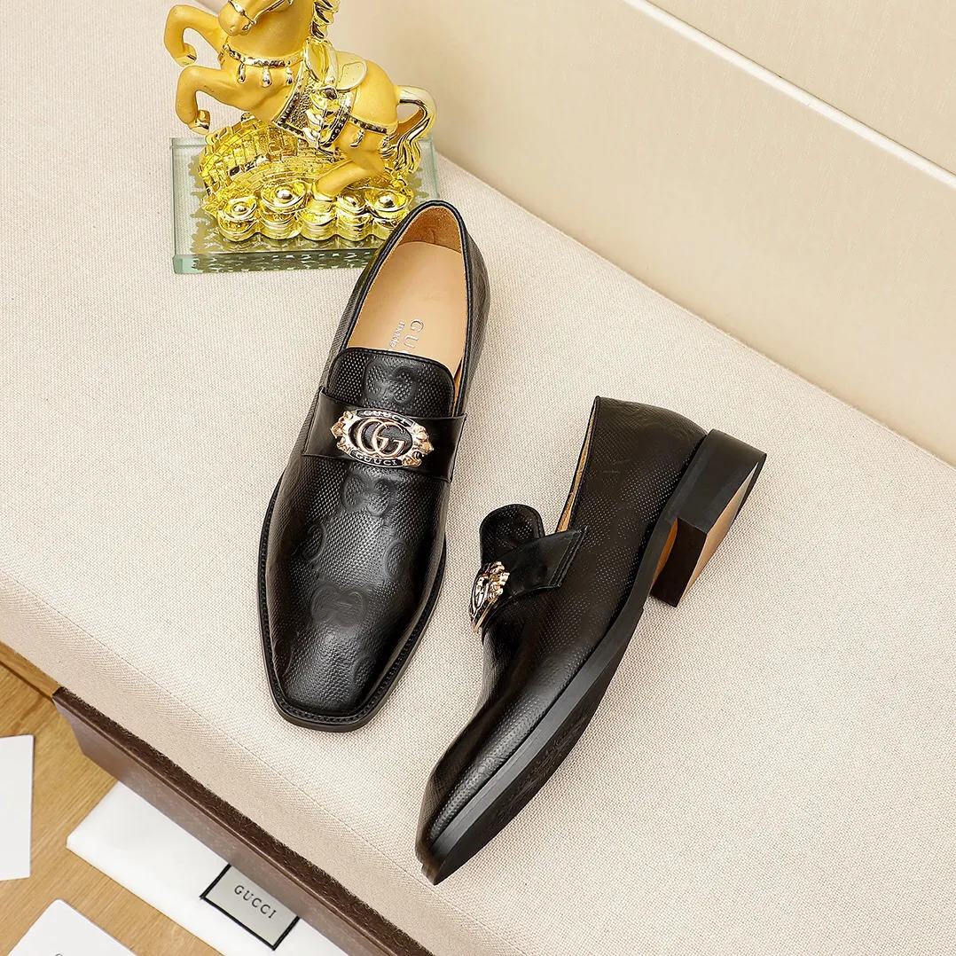 Black Leather Fashion Men's Loafers