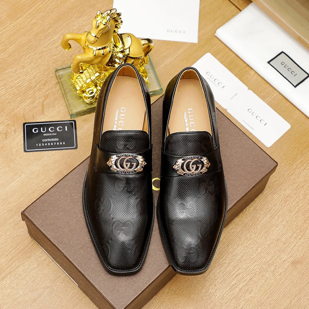 Black Leather Fashion Men's Loafers