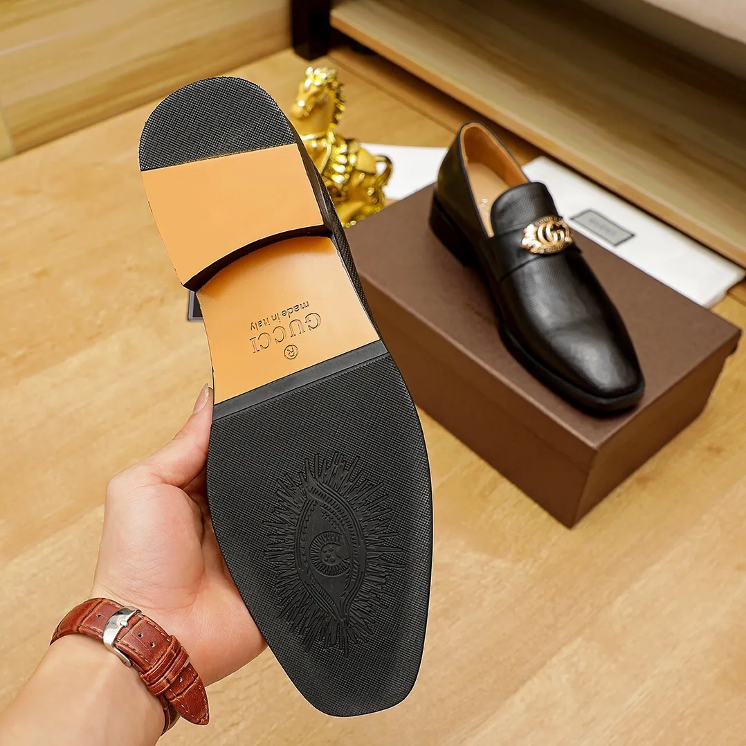 Black Leather Fashion Men's Loafers