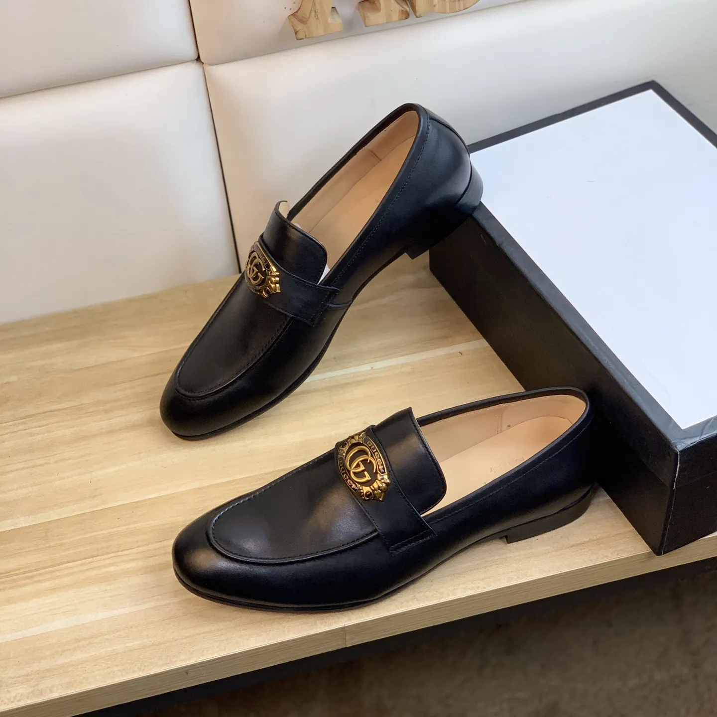 High Quality Black Handmade Classic Men's Loafers