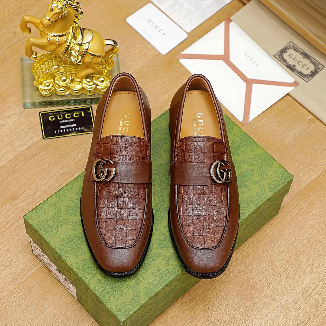 Brown Leather Men's Fashion Dress Shoes