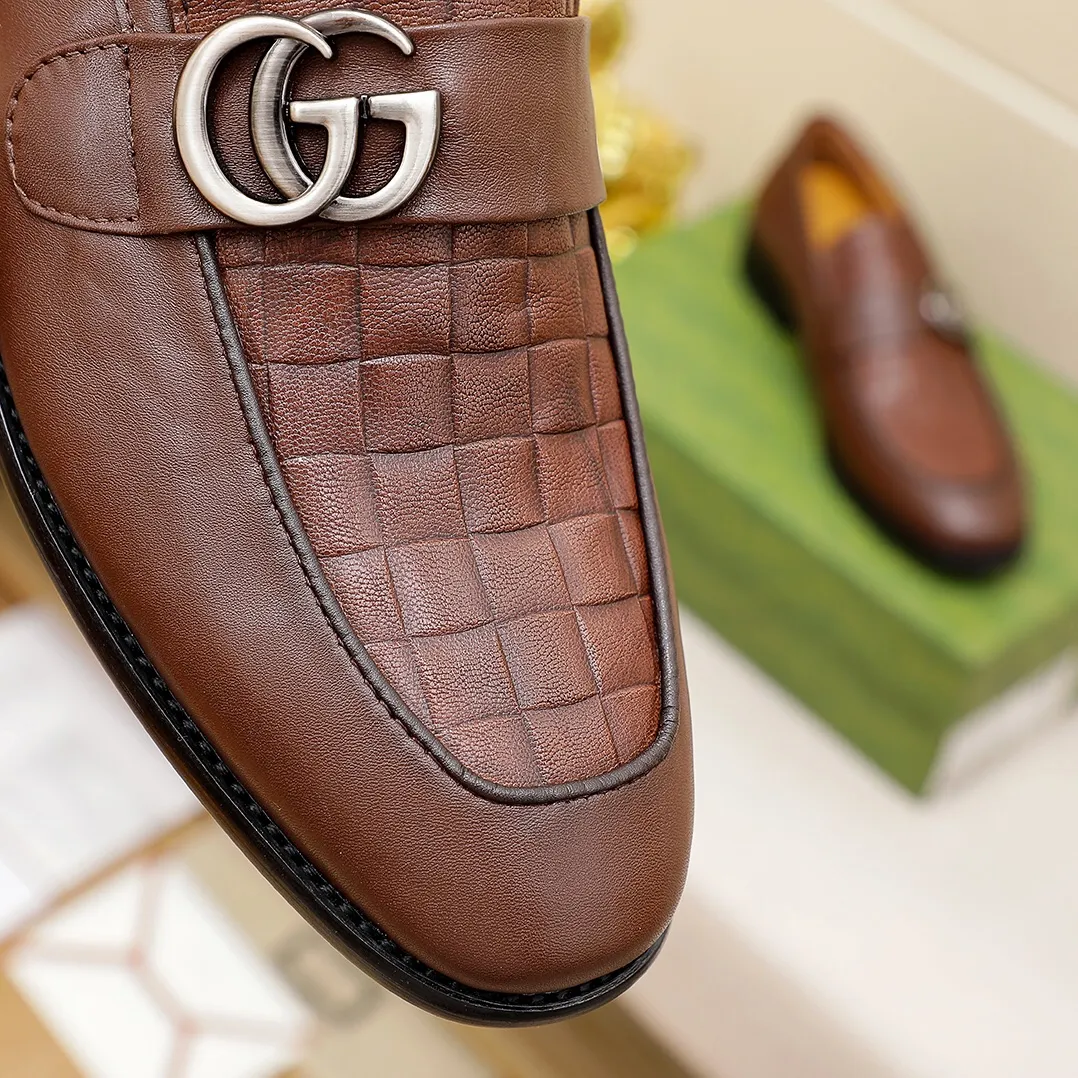 Brown Leather Men's Fashion Dress Shoes