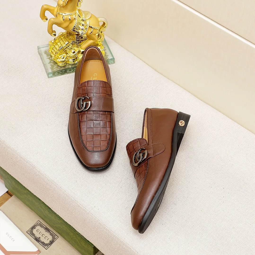 Brown Leather Men's Fashion Dress Shoes