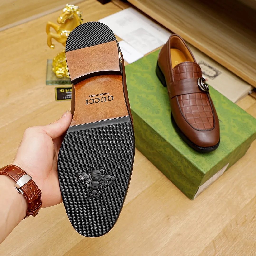 Brown Leather Men's Fashion Dress Shoes