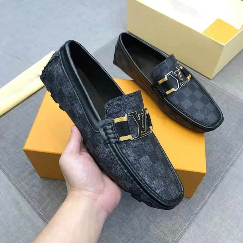 Business handmade check loafers