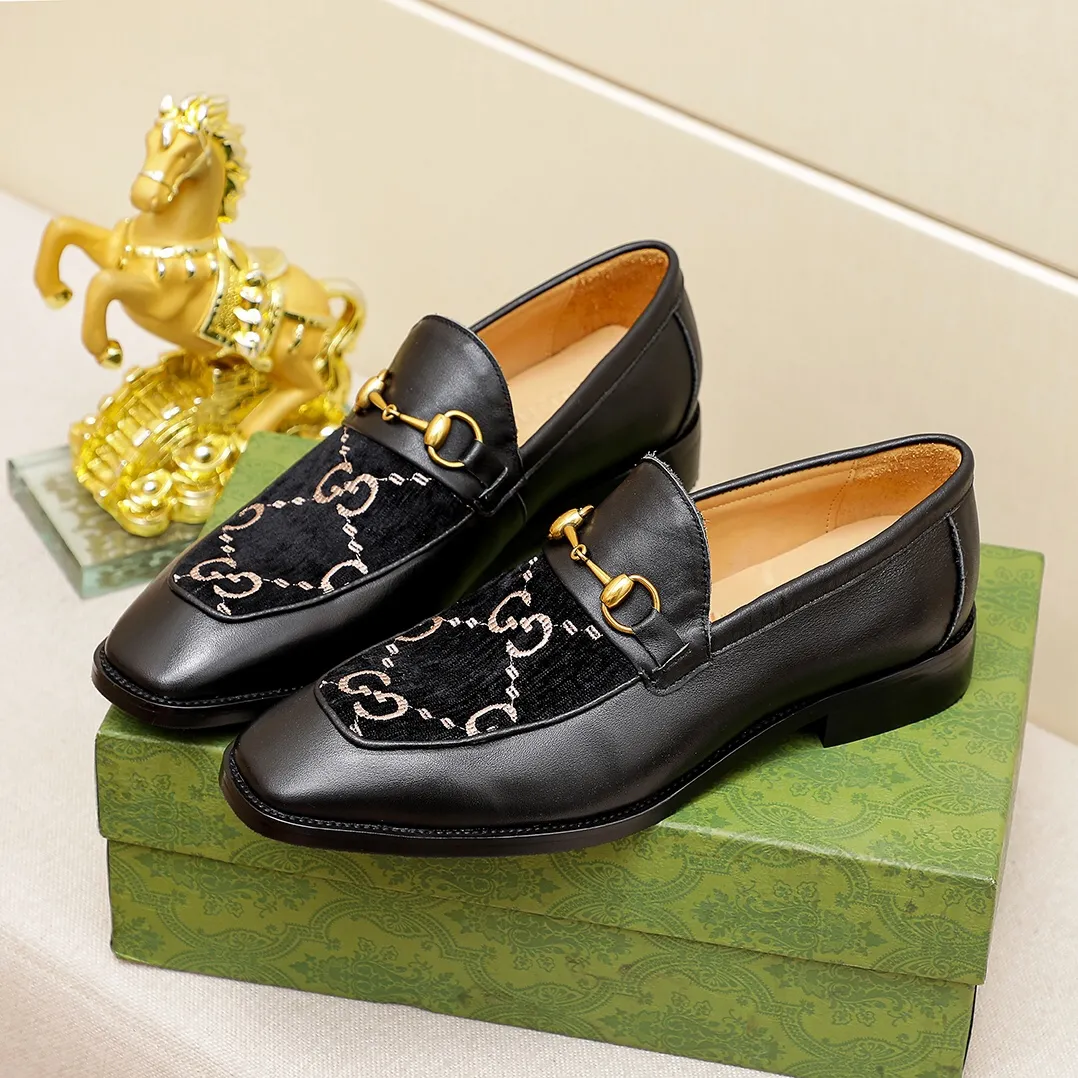 New trendy splicing formal dress slip on shoes