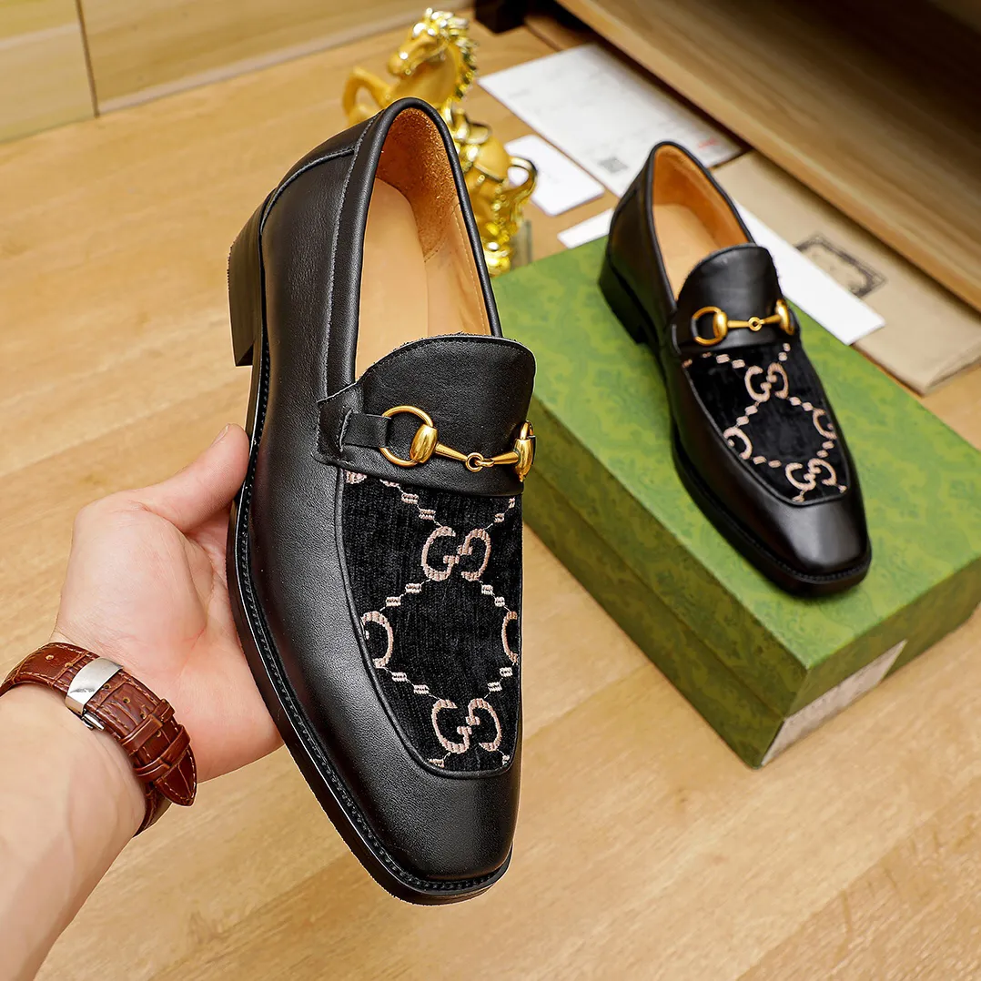 New trendy splicing formal dress slip on shoes