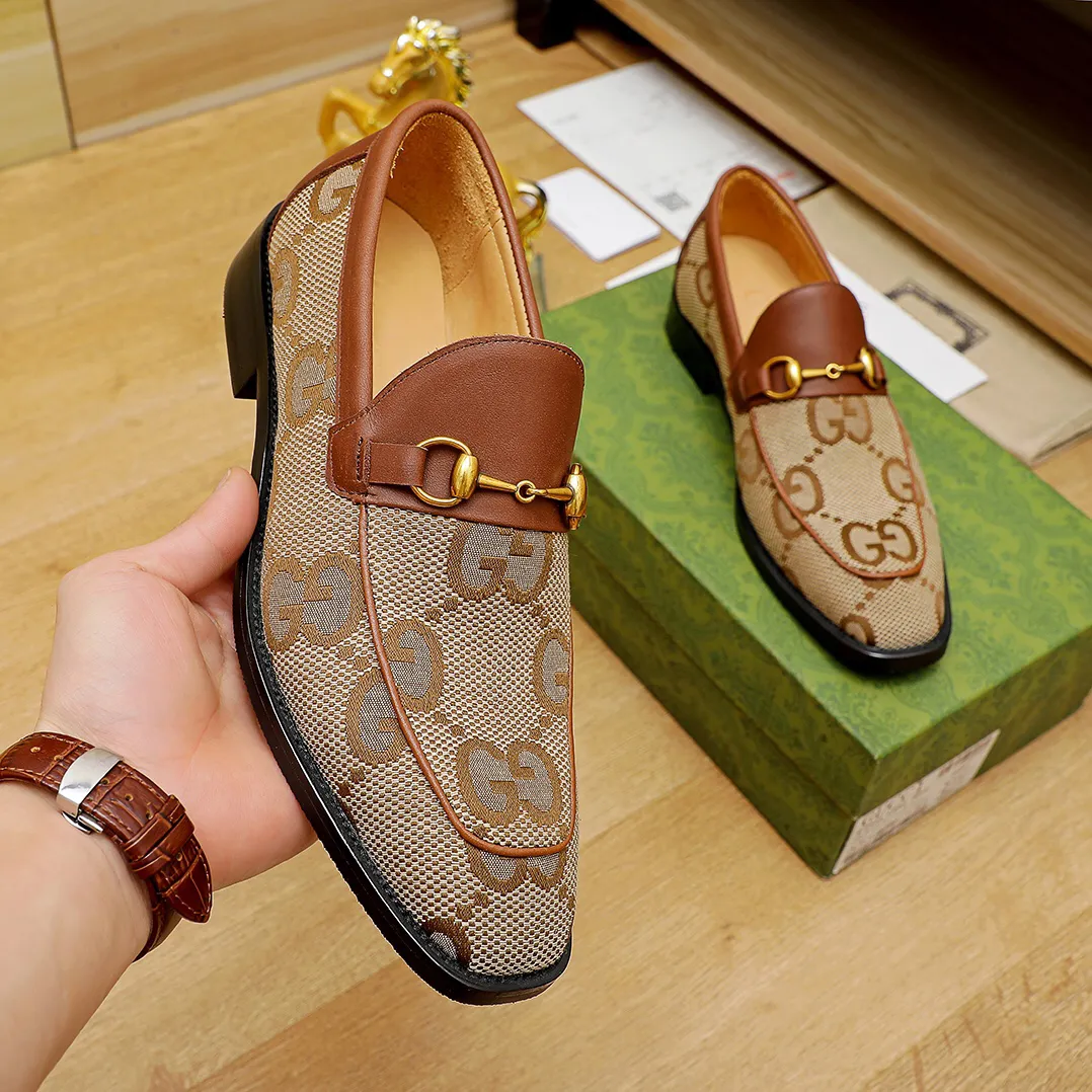 Luxury G splicing formal dress slip on shoes