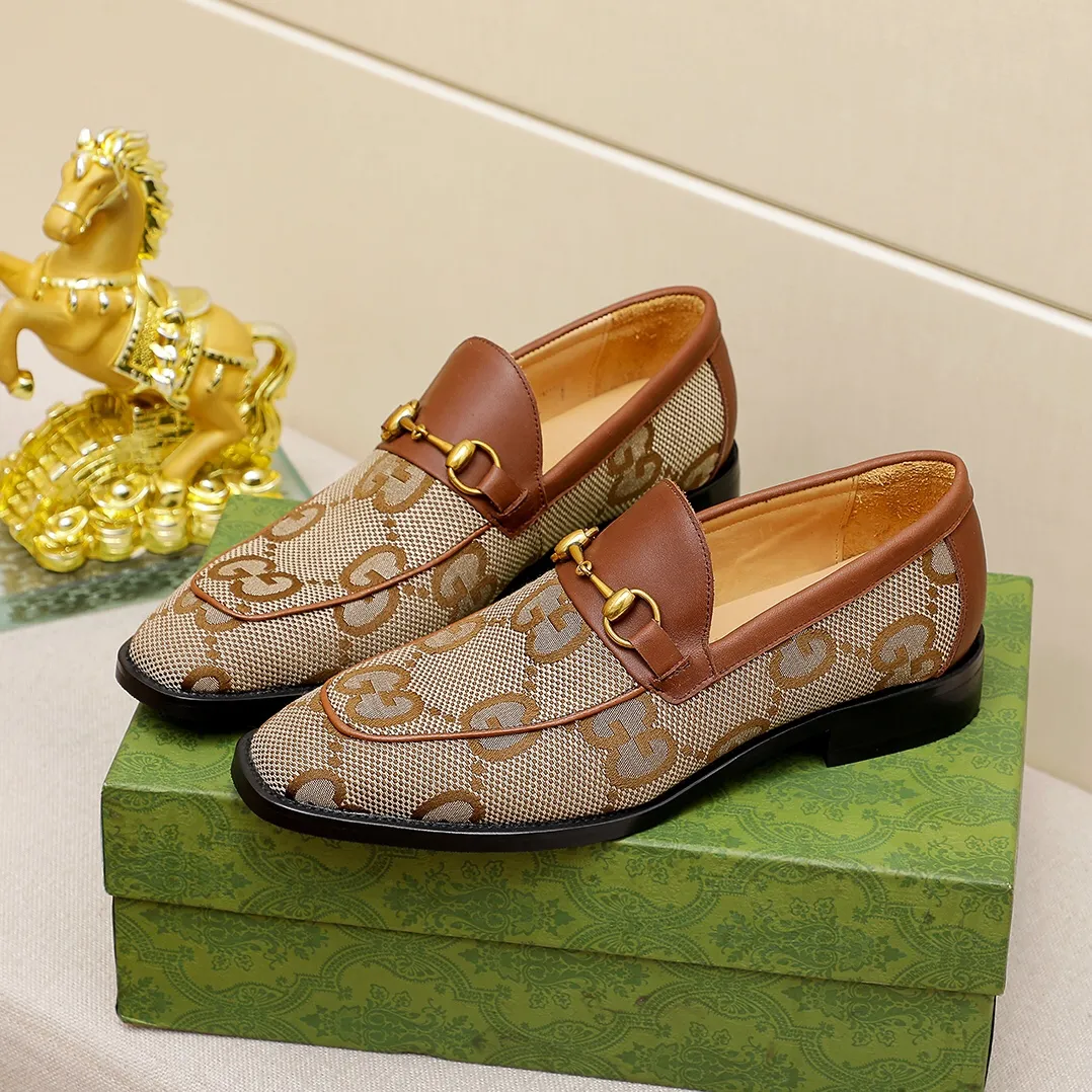 Luxury G splicing formal dress slip on shoes