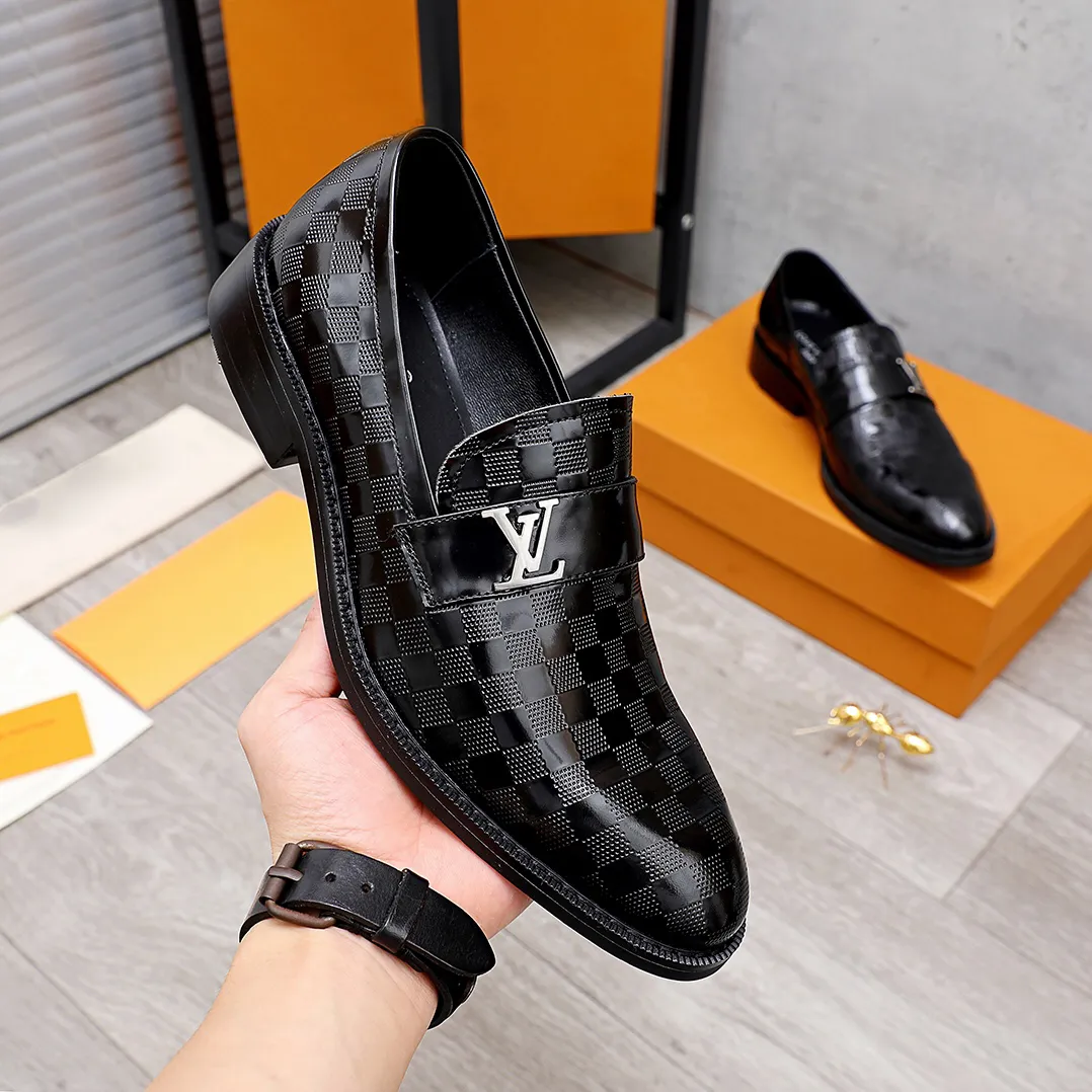 Black handmade classic new formal men's loafers