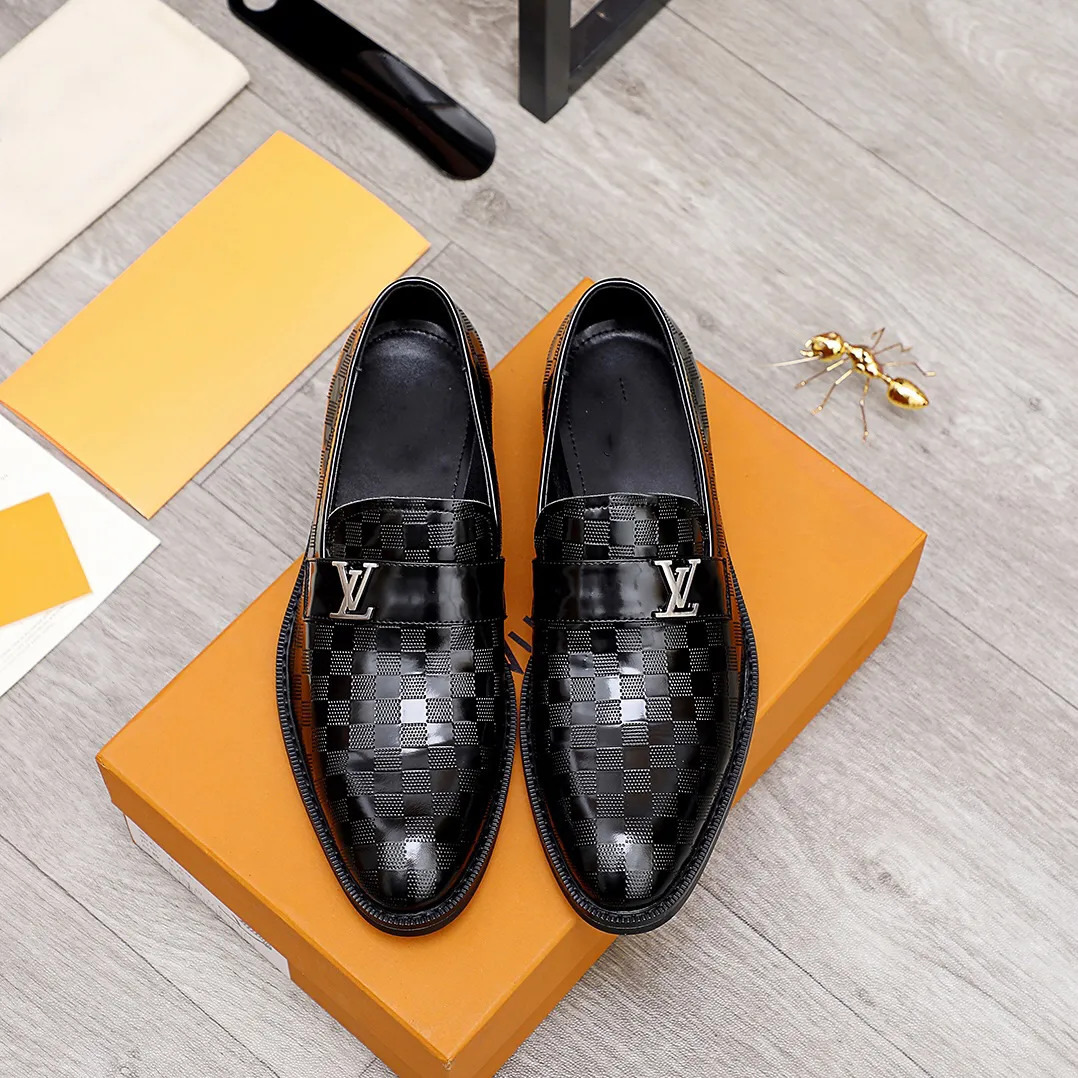 Black handmade classic new formal men's loafers