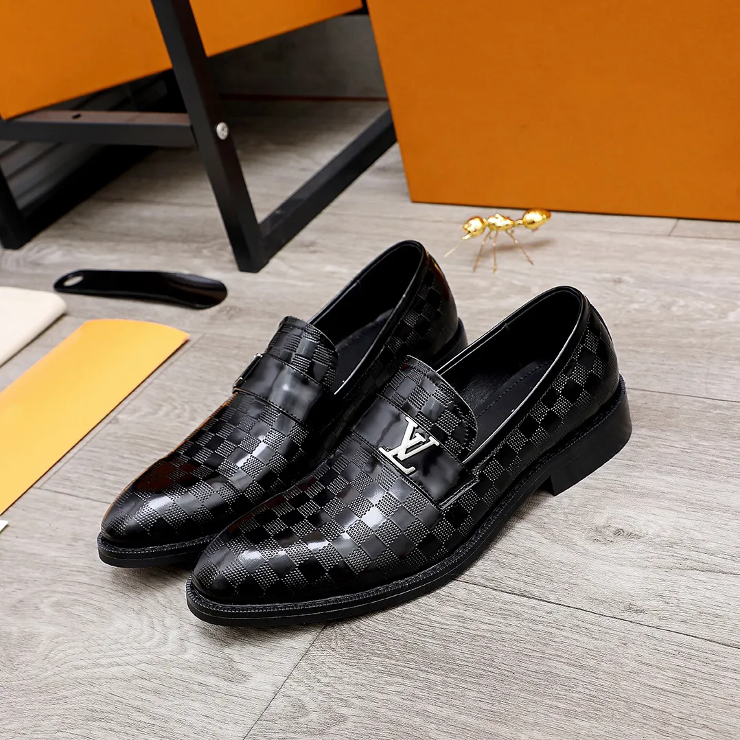 Black handmade classic new formal men's loafers