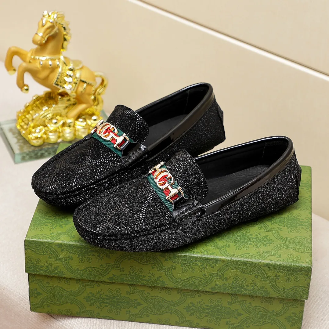 Men's Black Handmade Fashion Casual Loafers