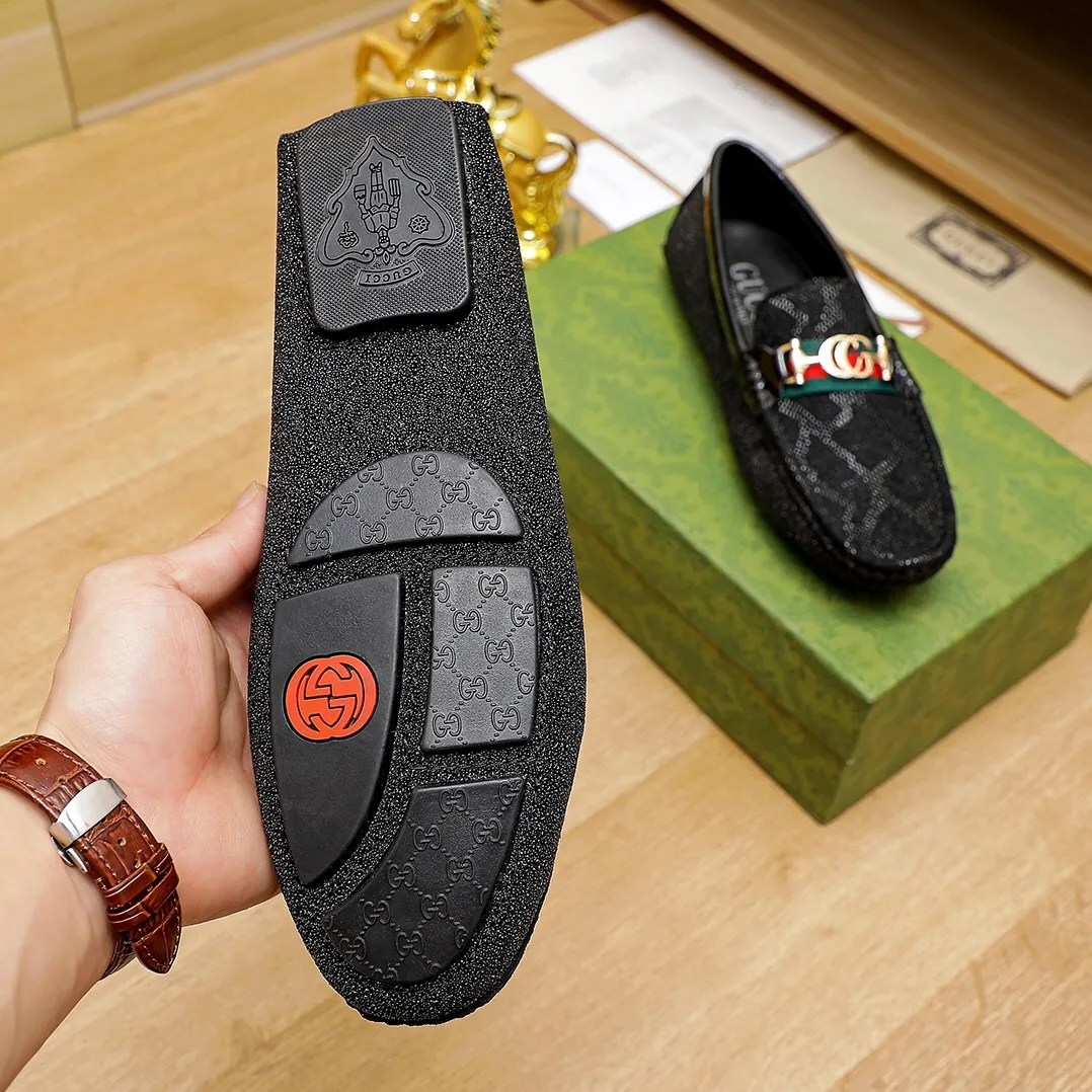 Men's Black Handmade Fashion Casual Loafers