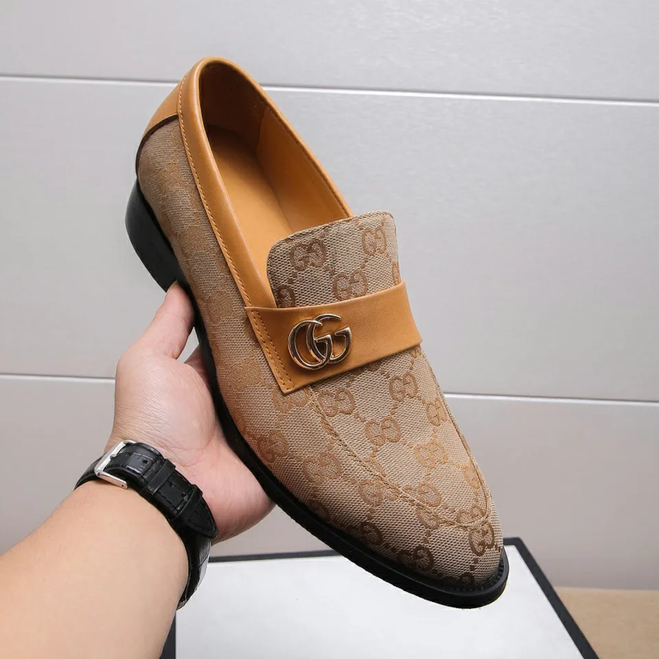 Orange Print Loafers