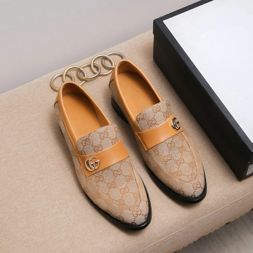 Orange Print Loafers