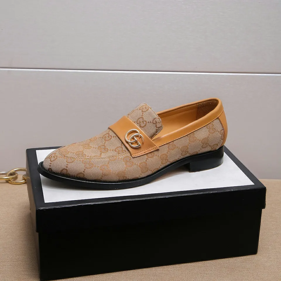 Orange Print Loafers