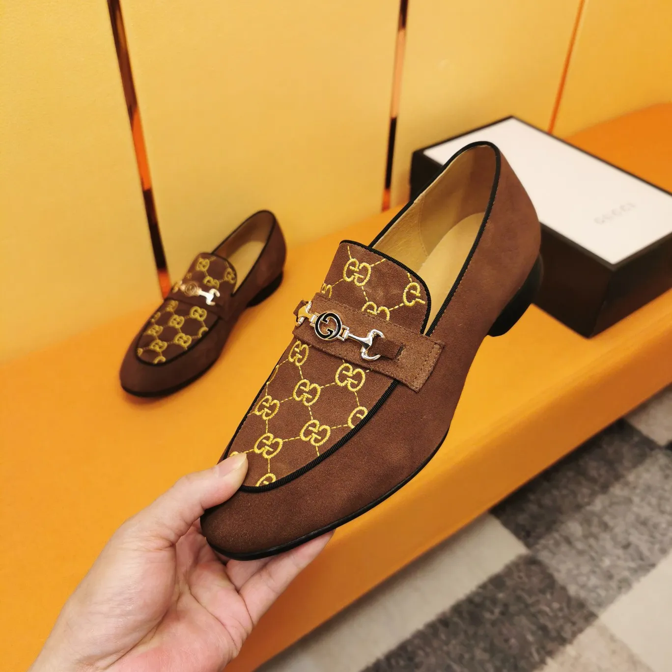 Brown Suede Fashion Men's Casual Loafers