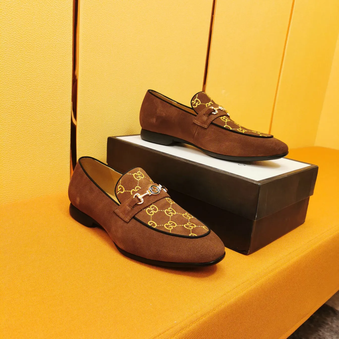 Brown Suede Fashion Men's Casual Loafers