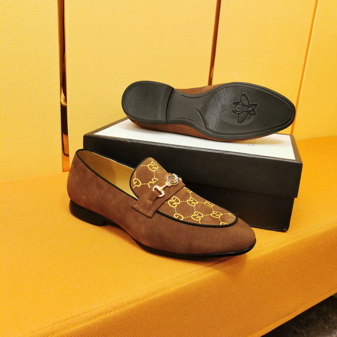 Brown Suede Fashion Men's Casual Loafers