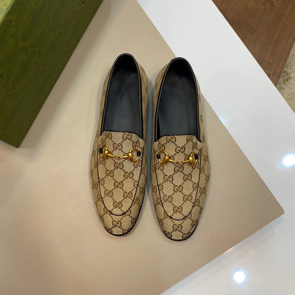 Classic Double Button Pattern Men's Casual Loafers