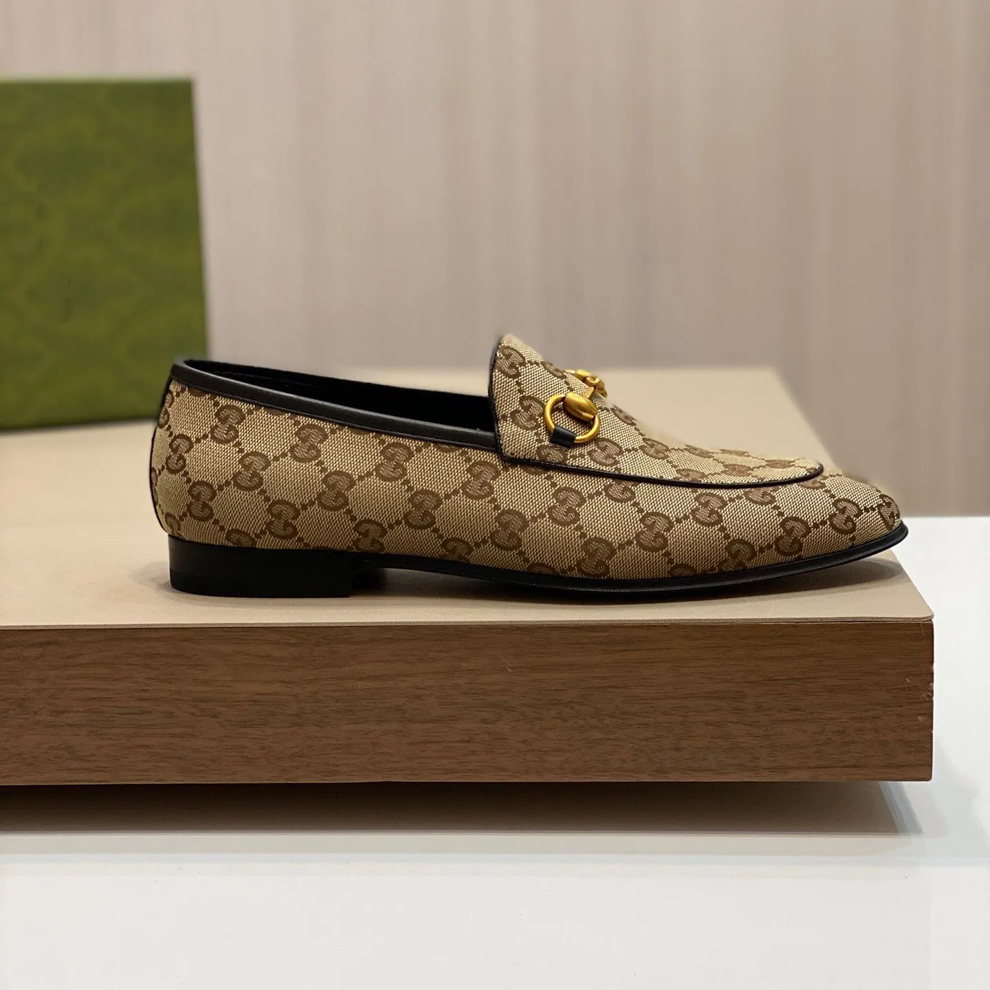 Classic Double Button Pattern Men's Casual Loafers