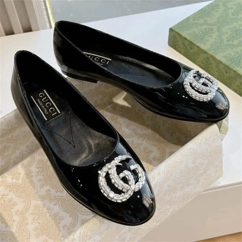 Ladies Double G Leather Shoes