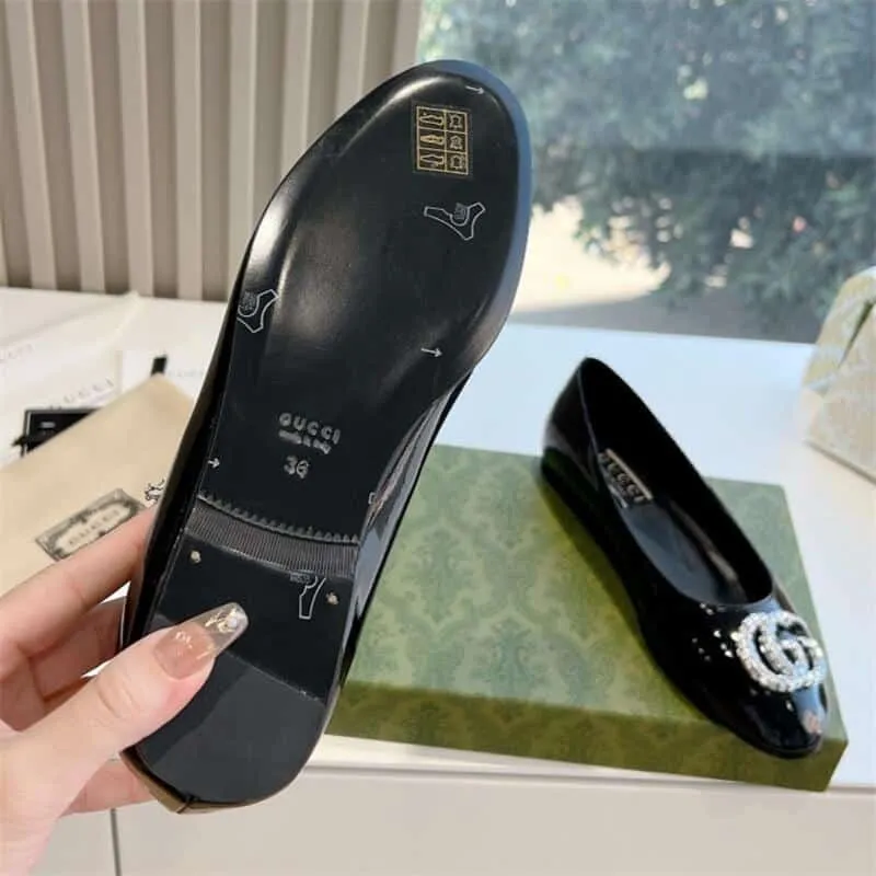 Ladies Double G Leather Shoes