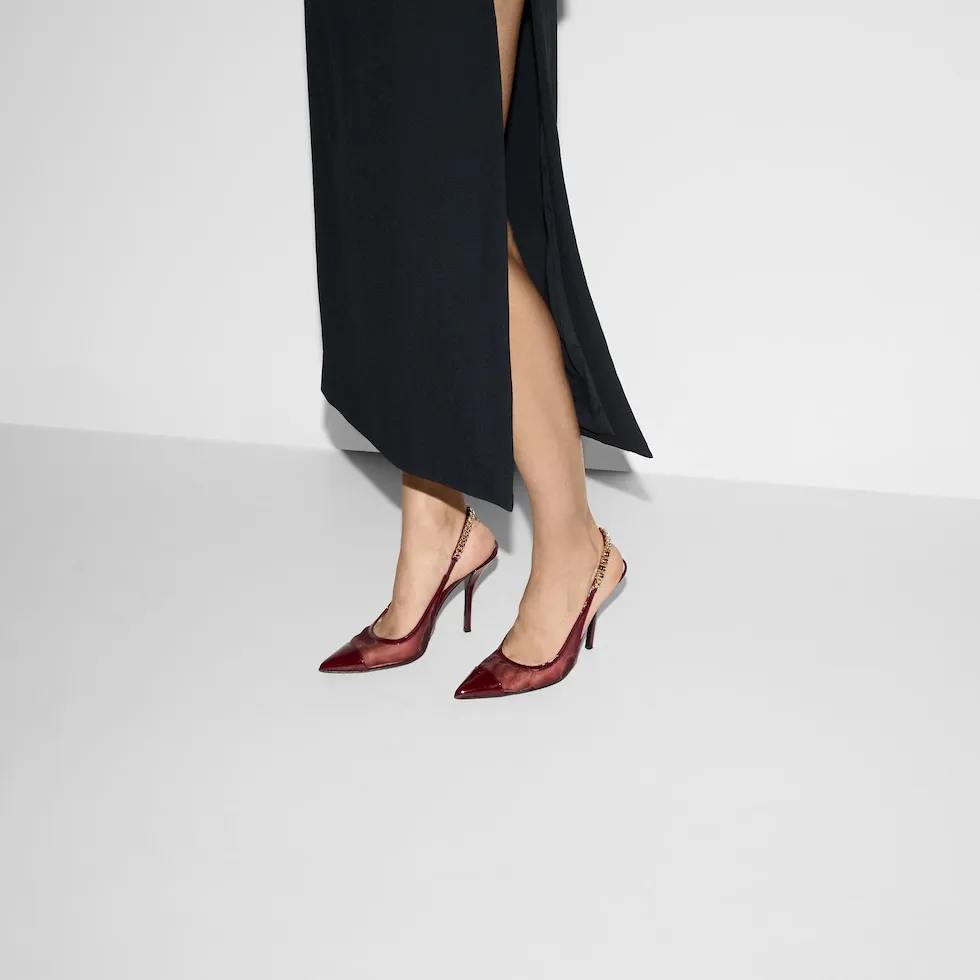 25 Ladies New Mesh Metal Logo High Heels