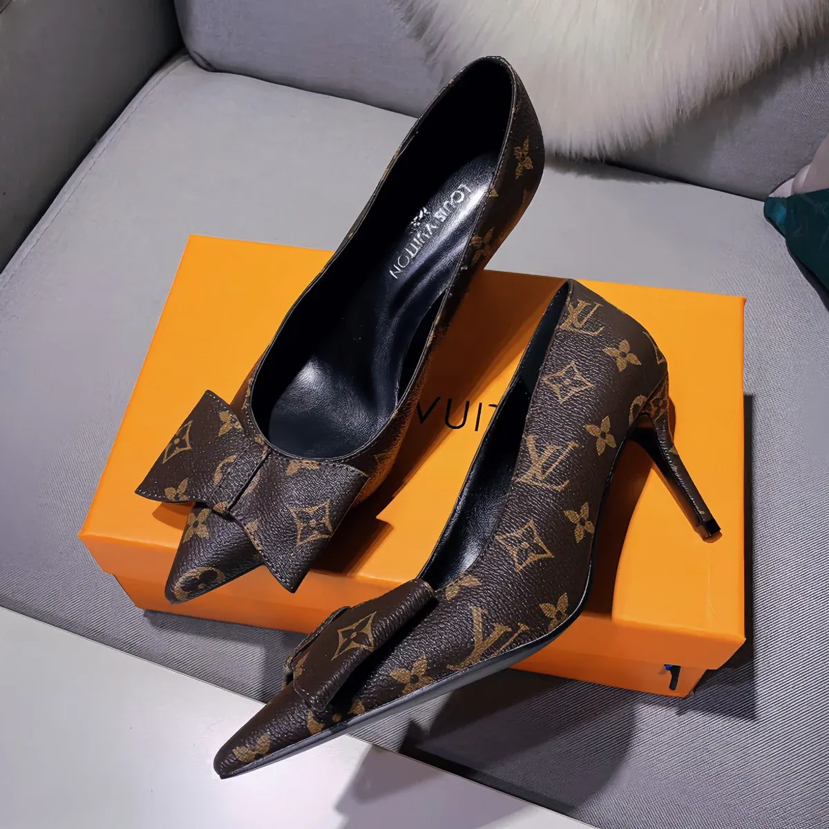 Classic Printed 8cm Bow Classic High Heels