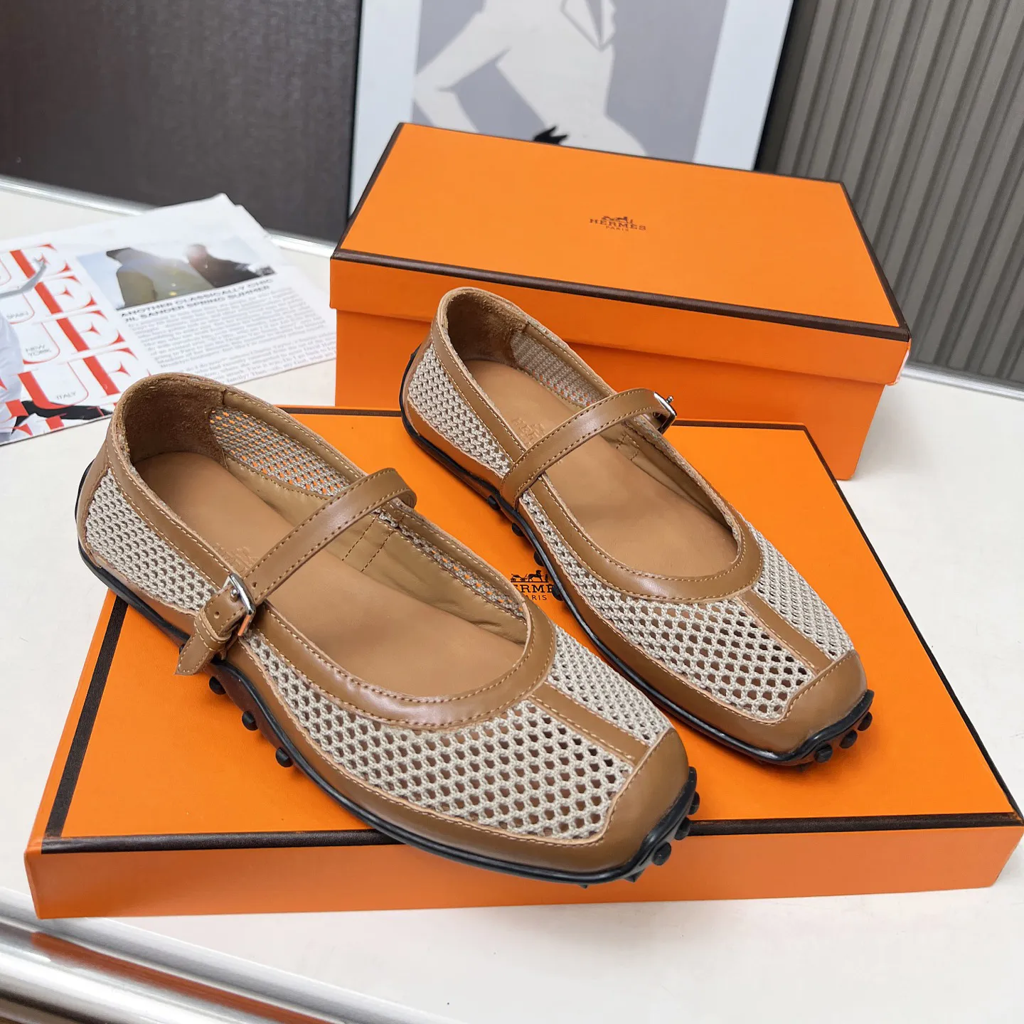 Summer breathable mesh material non-slip sole women's slip-on