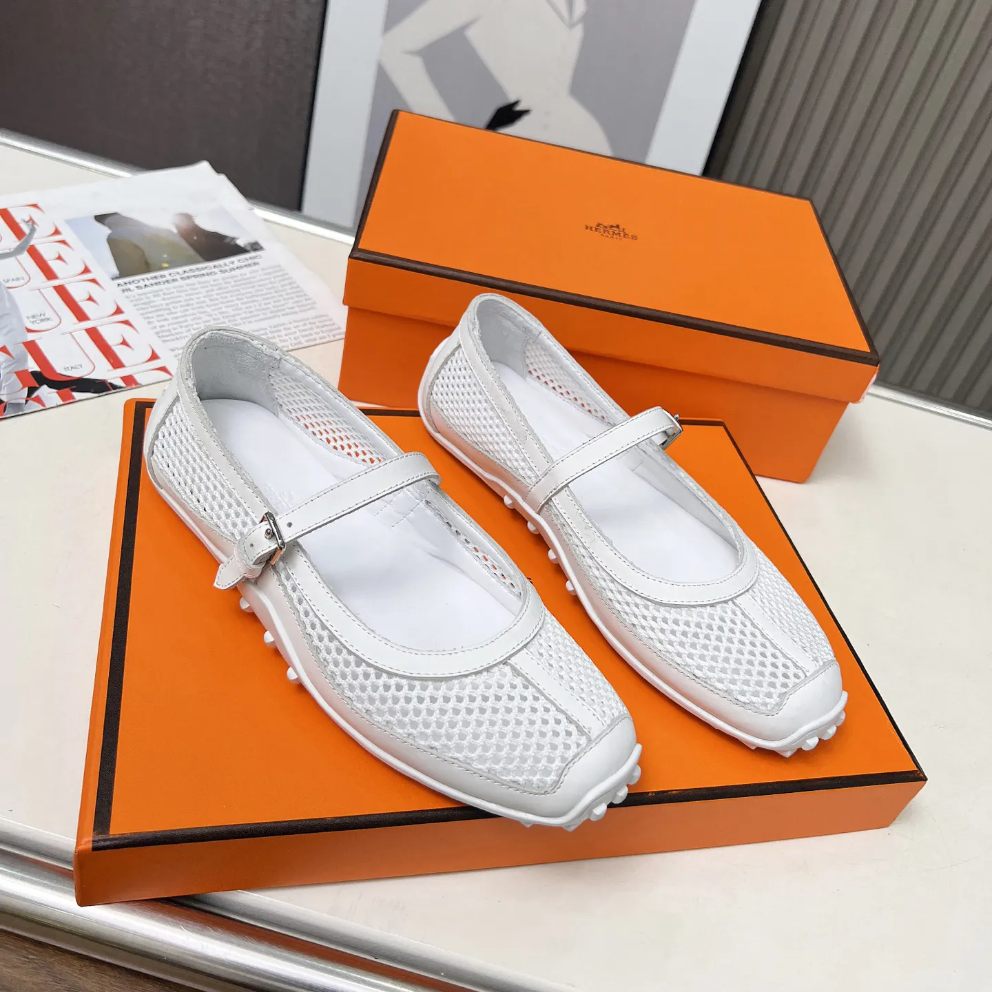 Summer breathable mesh material non-slip sole women's slip-on