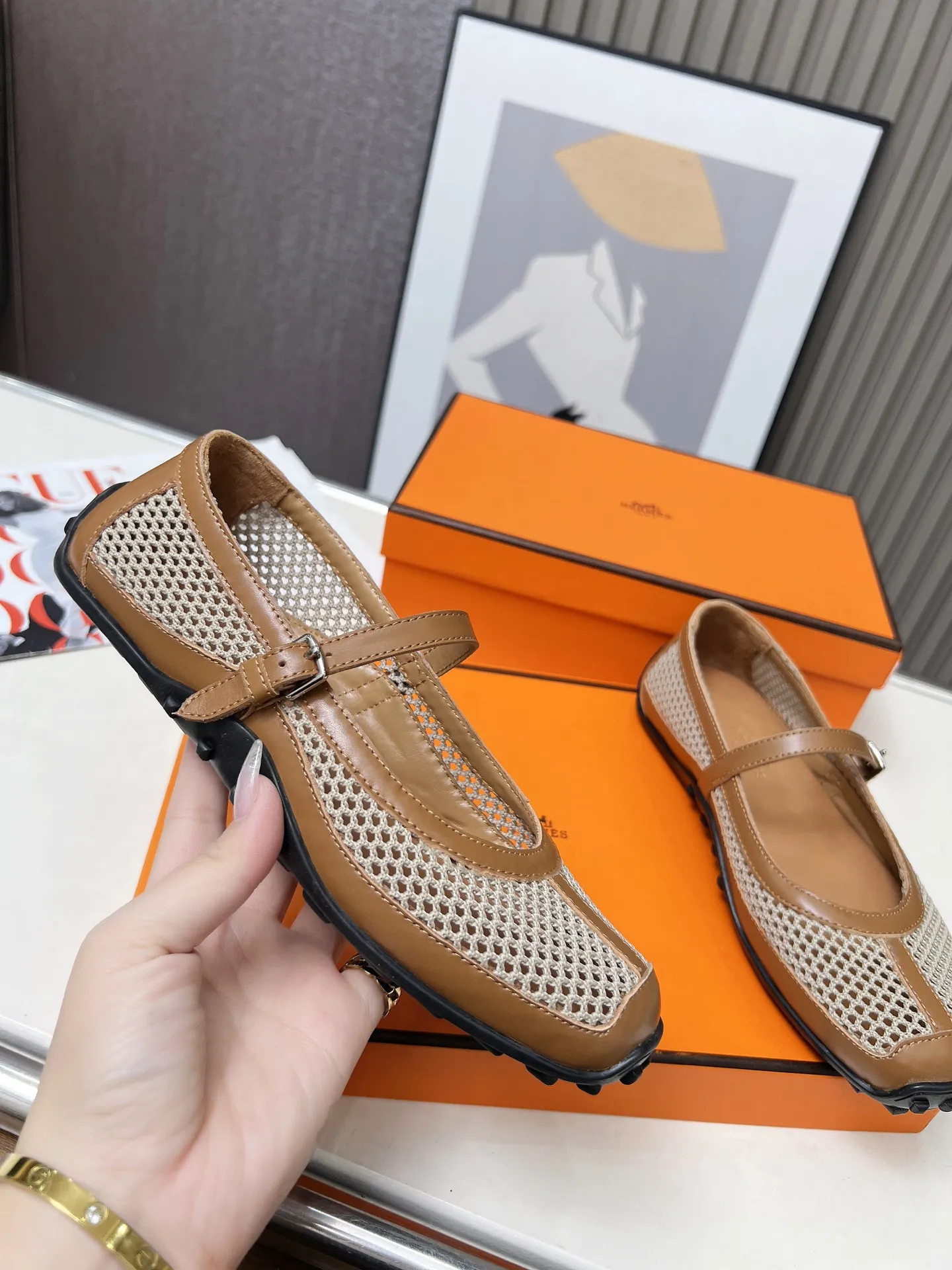 Summer breathable mesh material non-slip sole women's slip-on