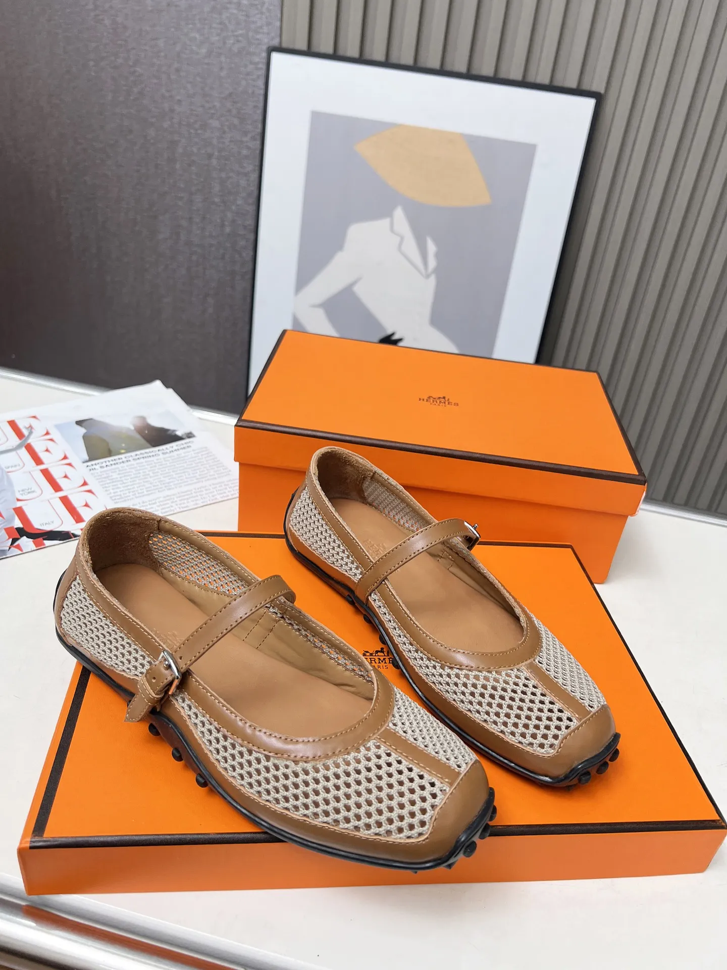 Summer breathable mesh material non-slip sole women's slip-on