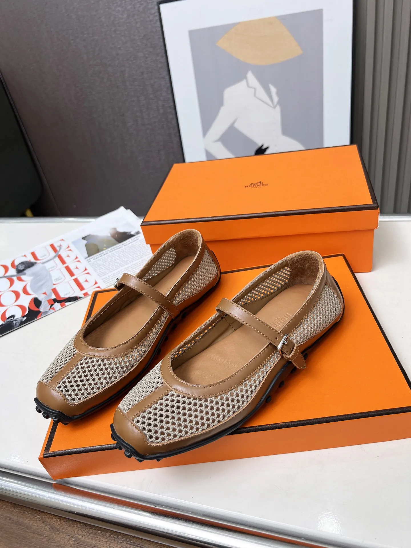 Summer breathable mesh material non-slip sole women's slip-on