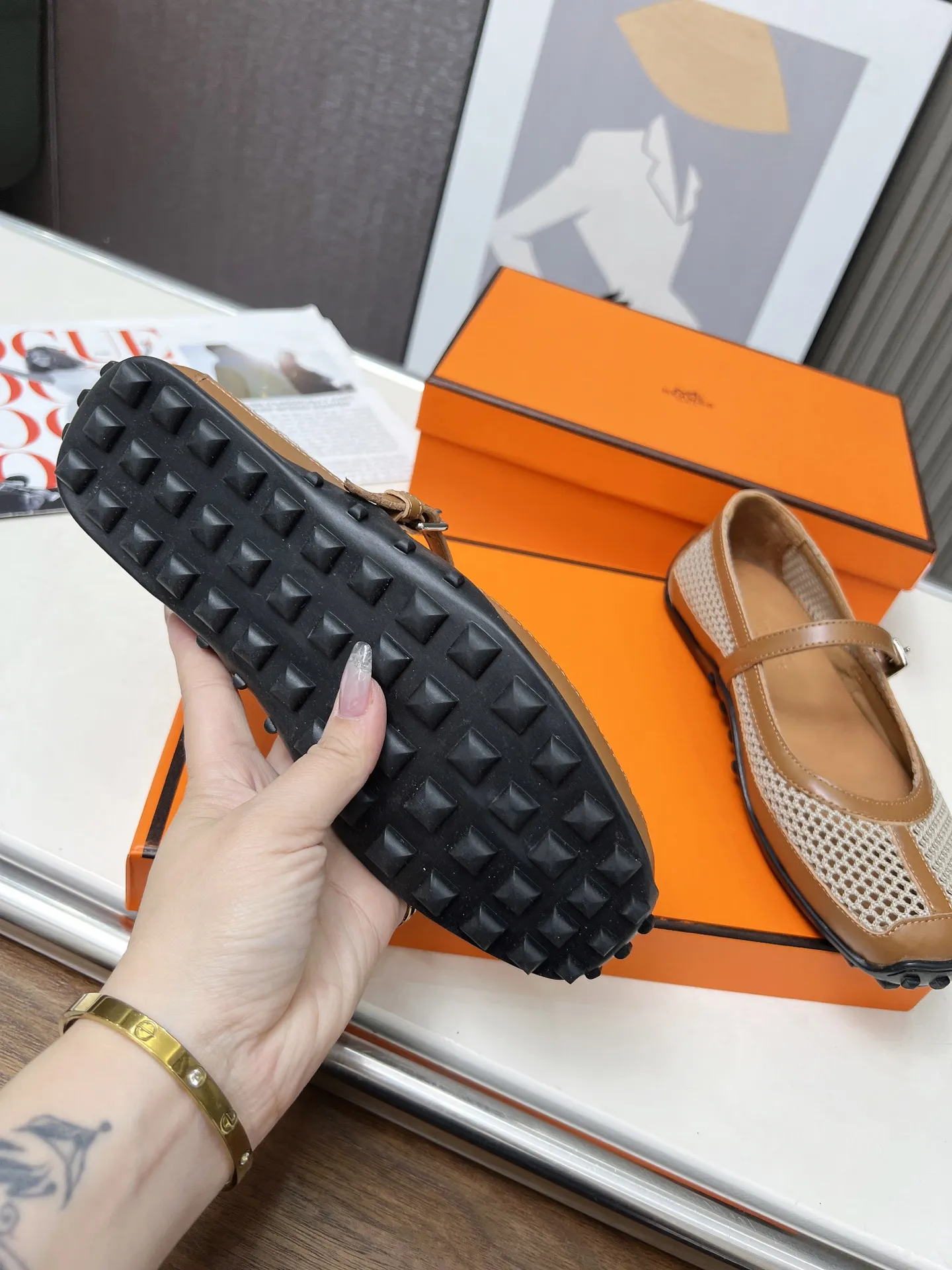 Summer breathable mesh material non-slip sole women's slip-on