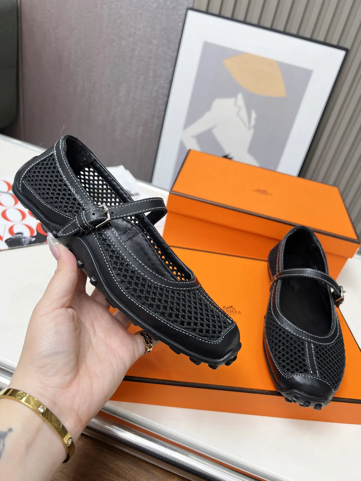 Summer breathable mesh material non-slip sole women's slip-on