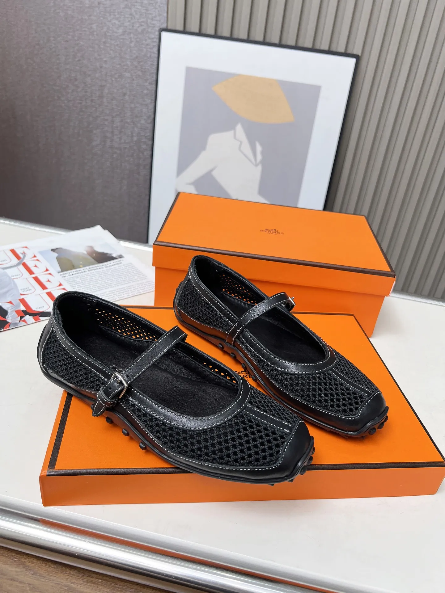 Summer breathable mesh material non-slip sole women's slip-on