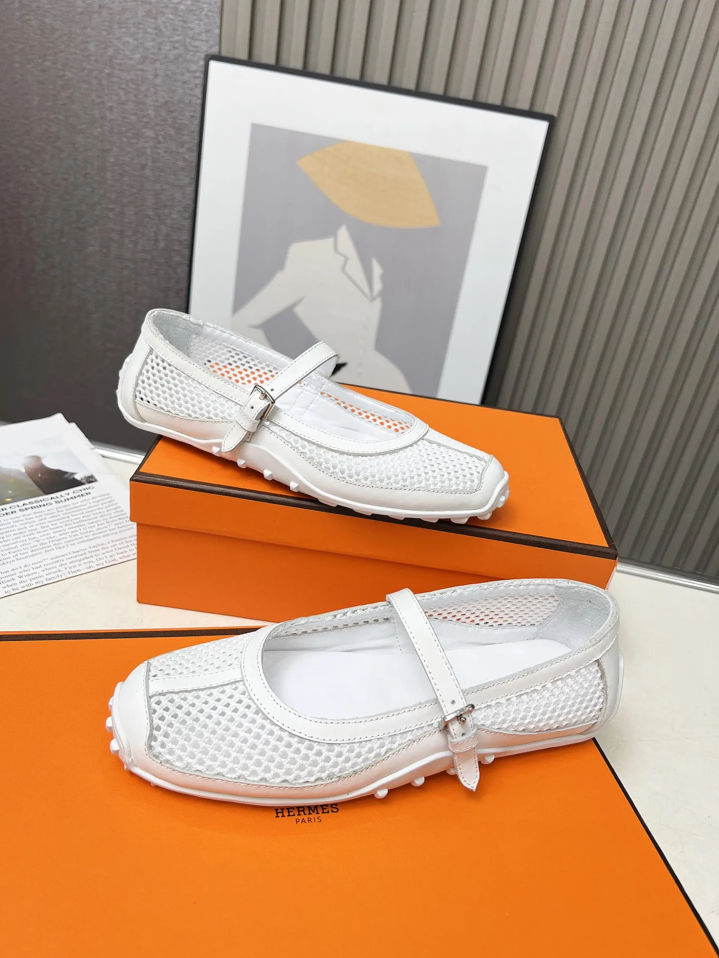 Summer breathable mesh material non-slip sole women's slip-on