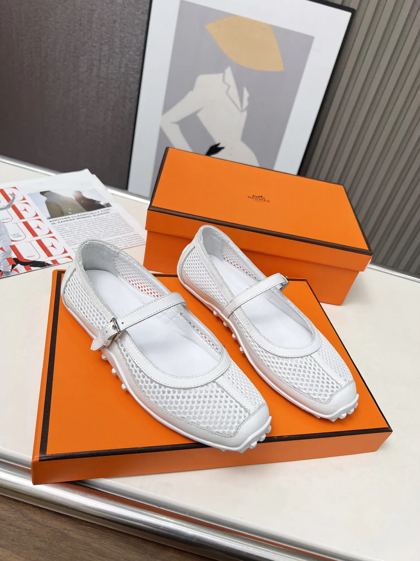 Summer breathable mesh material non-slip sole women's slip-on