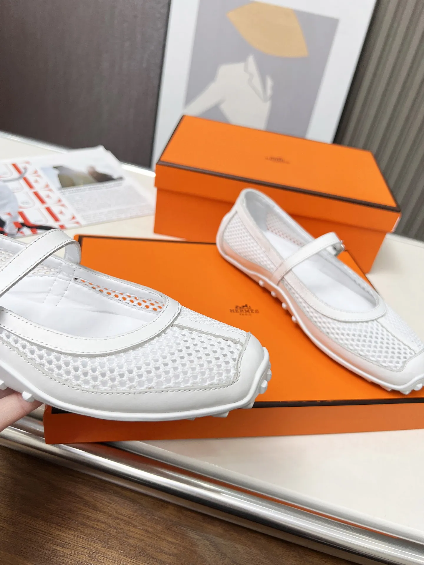 Summer breathable mesh material non-slip sole women's slip-on